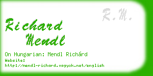 richard mendl business card